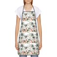 thumbnail image 2 of Naloa 1Pack Adjustable Bib Apron Waterdrop Resistant Cooking Kitchen Aprons for Women Men Chef, Flamingo Palm Trees Print, 2 of 5