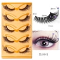 thumbnail image 2 of Nvzi 5 pares de pestañas postizas con purpurina y lentejuelas de colores, pestañas postizas de visón esponjoso para fiesta, maquillaje de escenario, pestañas postizas coloridas de 15 mm (ZZJ5-012), 2 of 3
