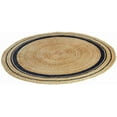 thumbnail image 5 of Avgari Creation Natural Jute Rug Hand Braided Round Area Rug Handmade Rug for Home Decor (2 Feet Round (24x24 Inches), Beige + BlackLine), 5 of 5