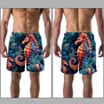 thumbnail image 3 of luoweisi Men's Beach Shorts Quick Dry Swim Trunks with Mesh Lining Seahorse XL, 3 of 5