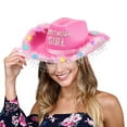 thumbnail image 5 of Birthday Tassels Rhinestones Cowgirl Hat With Colorful LED Lights Adjustable Top Caps for Parties Birthday Gathering, 5 of 8