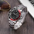 thumbnail image 6 of Men Automatic Mechanical Wristwatch Stainless Steel Band Self Winding Analog Watch Red & Black Accent, 6 of 9