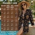 thumbnail image 7 of Xoenoiee Dog Paw Pattern Womens Swimsuit Cover Up, Button Down Cover Ups for Swimwear, Beach Bikini Cover Up for Summer, Beach Shirt Dresses Tops, XL, 7 of 7