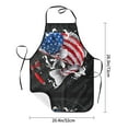 thumbnail image 5 of Naloa 1Pack Adjustable Bib Apron Waterdrop Resistant Cooking Kitchen Aprons for Women Men Chef, Largemouth Bass Fish in USA Print, 5 of 8