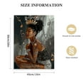 thumbnail image 2 of Nawypu Black Queen Music Hair Wall Art Abstract Canvas African Women Bedroom Office Artwork Painting Music Note Wall Decor Love Music and tattooed Poster Contemporary Home Decor Framed Ready to Hang, 2 of 5