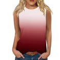 thumbnail image 1 of Snorda Blouses Sans Manches Mode Imprimée Confortable Respirant Col en V pour Femmes Grande Taille Tank Tops S-4TG, 1 of 4