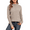 Beige, variant on PrettyGuide Women's Tunic Sweater Cable Knit Mock Neck Pullover Long Sweater Tops