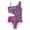 Neon Leopard 2, variant on Serdomi Girls One Piece Rainbow Gradient Side Cut-out Swimsuits Big Kid Bathing Suit with Adjustable Straps Size 6X/7