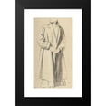 thumbnail image 2 of Romain Cazes 15x24 Black Modern Framed Museum Art Print Titled - Standing Figure in a Long Coat (1828-81), 2 of 5