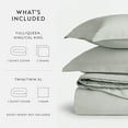 thumbnail image 3 of Green Mist Vintage Washed 3 Piece Cotton Duvet Cover Set, Twin/TwinXL, by Noble Linens, 3 of 6