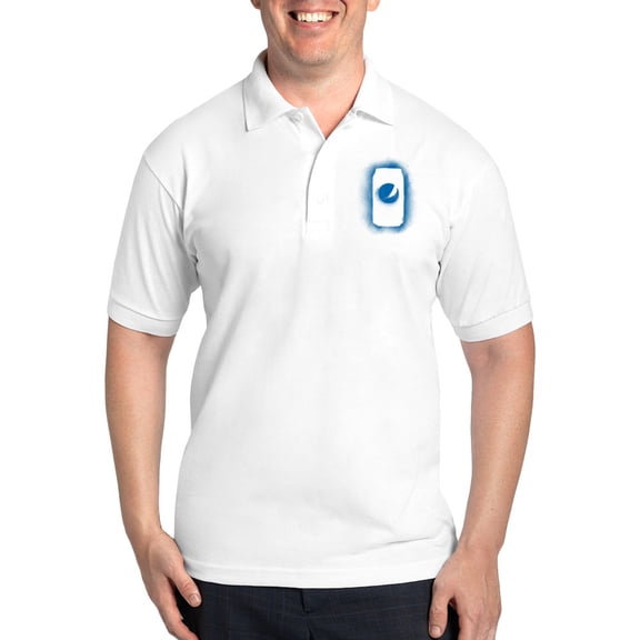 CafePress - Pepsi Can Outline Polo Shirt - Golf Shirt, Pique Knit Golf Polo