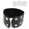 thumbnail image 3 of Skeleteen Punk Leather Stud Bracelet - Leather Cuff Biker Bracelet with Studs for Men, Women and Kids, 3 of 7