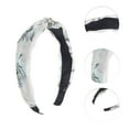 thumbnail image 3 of Unique Bargains 1 Pc Fashion Hosta Flower Pattern Headbands for Women Grey White, 3 of 6