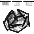 thumbnail image 1 of wonim44 20 Pcs Wig Clips & Comb Set for Securing Wigs & Making Wig Caps - Metal Teeth & Cloth 6-Teeth Wigs Combs for Hairpiece Making - Black, 1 of 1
