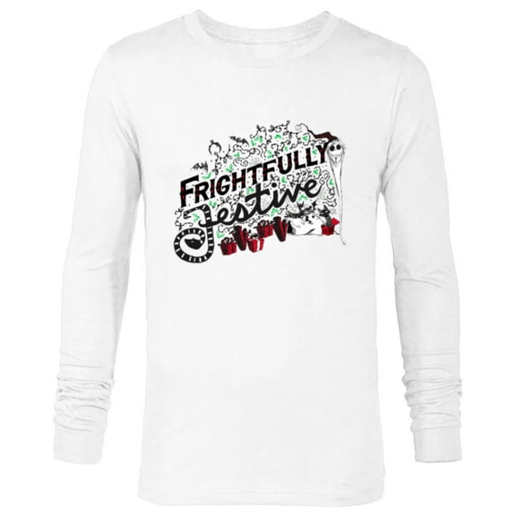 Disney Nightmare Before Christmas Frightfully Festive Holiday - Long Sleeve T-Shirt for Men - Customized-White