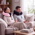 thumbnail image 3 of ode to thee 2-Pack Memory Foam Airplane Travel Neck Pillows, Black&Pink, 3 of 5
