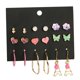 thumbnail image 5 of 9 Pares De Aretes Pendientes De De Mariposa Para Mujer Pendientes Colgantes De Moda Para Mujer Hugo Pendientes de perno de cristal para mujer, 5 of 9