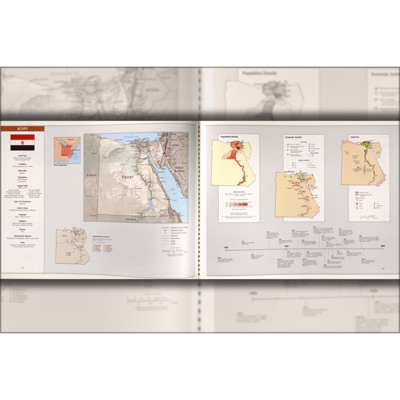 24"x36" Gallery Poster, cia map of egypt