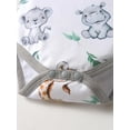 thumbnail image 4 of Infant Baby Boy Clothes Cartoon Pattern Long Sleeve Romper + Suspender Pants Outfit Set Gray 0-3 Months, 4 of 7