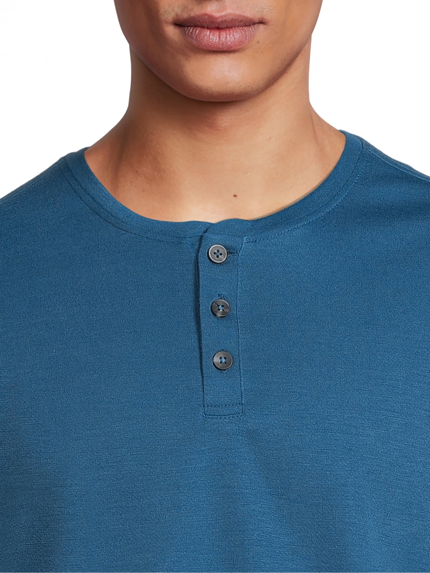 George Men's Henley Tee with Short Sleeves, 2-Pack