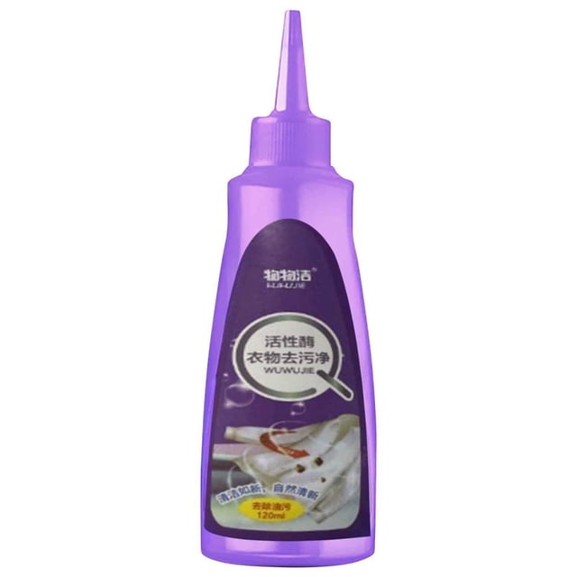 Active Enzyme Laundry Stain Remover Liquid 120ml, Fast-Acting Formula for Oil, Yellow Stains, and Collar Grime, pH-Balanced for Delicate Fabrics, Safe for Machine and Hand Washing
