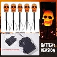 thumbnail image 1 of Estacas de calavera LED 3D para decoración de Halloween, luces solares y con pilas para camino de patio, porche, césped, decoración de jardín, 1 of 4