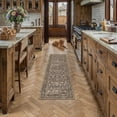 thumbnail image 3 of BERTHMEER 2'x6' Runner Rugs for Hallway Bathroom Bedroom Entryway Kitchen Non Slip Washable Brown Vintage Oriental Traditional Distressed Runner Rugs, 3 of 6