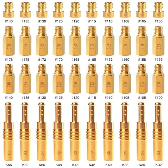 YIUIY NEW For PWK Keihin Carbs 30Pc Carburetor Main Jets 10Pc Slow Jets/Pilot Jet Kit
