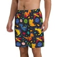 thumbnail image 2 of Goofa Dinosaurs in Space Printed Mens Swim Trunks Summer Quick Dry Short Beach Swimwear Bathing Suits-, 2 of 9