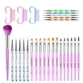 thumbnail image 1 of Juego De 27 Uds De Pinceles Para Decoración De Uñas, Juego De Bolígrafos De Diseño De Pintura Para Decoración De Uñas, Juego De Pinceles De Dibujo De Manicura Abs Para Chica, Hogar Y Uñas Moyic CE001743-00, 1 of 7