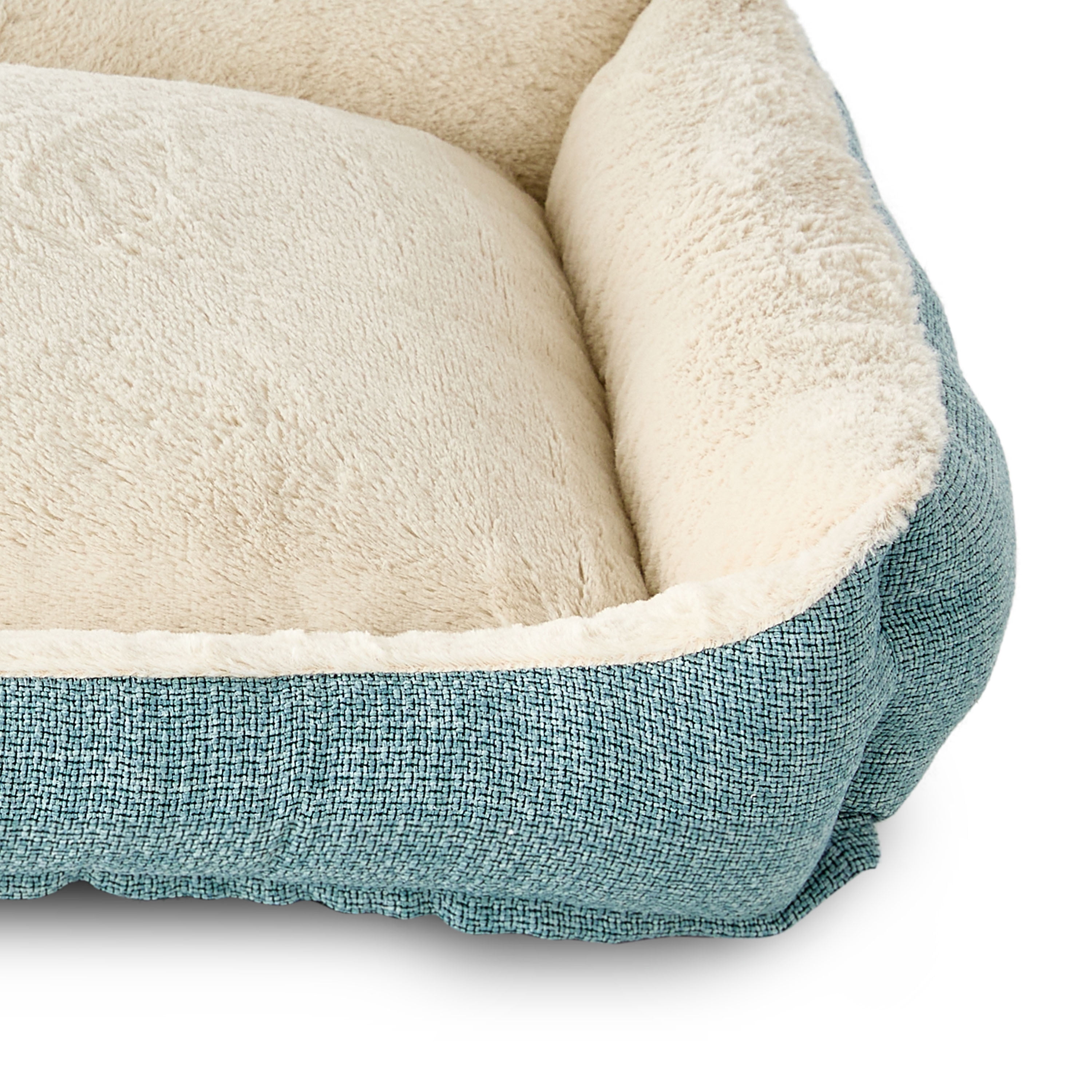 Vibrant Life Large Luxe Cuddler Dog Bed, Blue, 27" x 36"