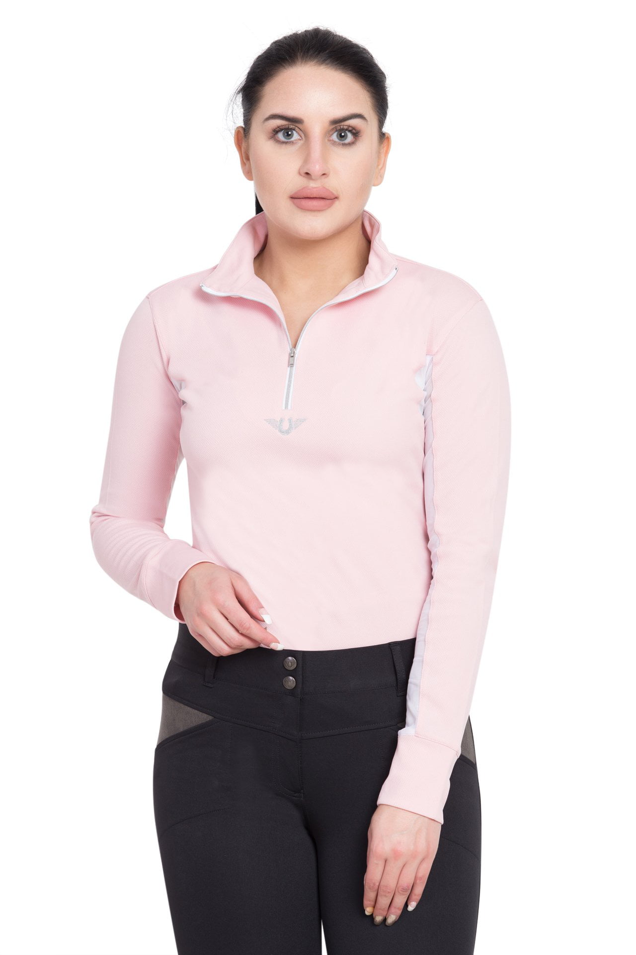 TuffRider Women's Ventilated Technical Long Sleeve Sport Shirt with Mesh