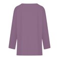 thumbnail image 5 of GuangCheng Pullover Plus Size Blouses for Women Round Neck Long Sleeve Oversize Tops Leisure Blouses, 5 of 6