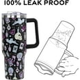 thumbnail image 4 of Halloween Tumbler with Lid and Straw 40oz,Gothic Pink Magic Crystals Tarot Cards Potions Skulls Vacuum Insulated Leak Proof Tumbler,Goth Spooky Gift Accessories Stainless Steel Coffee Cup Women Girls, 4 of 6