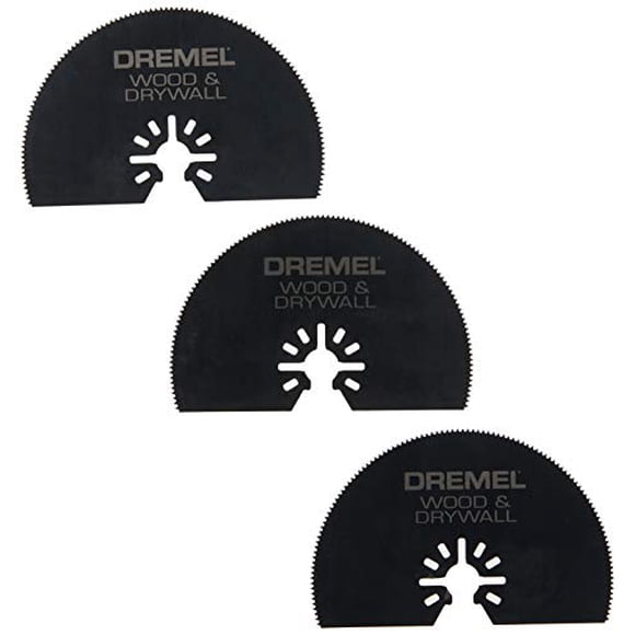 Dremel MM488B Oscillating Multi-Tool Blade Variety Pack – 3 Universal Flush Cut Saw Blades For Wood, Metal, Plastic & Tile