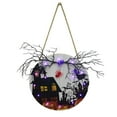 thumbnail image 1 of De Halloween Con Luz Led Letreros De Bienvenida De Halloween Placa De Puerta De Madera Para Fiesta De Halloween Decoraciones Para Interiores Y Exteriores De La Casa Cateissary HA046206-05, 1 of 6