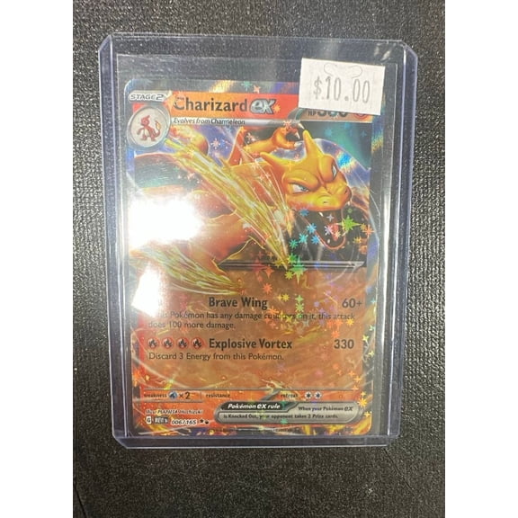 Collectible 2023 Pokemon Scarlet & Violet 151 Charizard EX Holo Double Rare RR #6/165 English Trading Card
