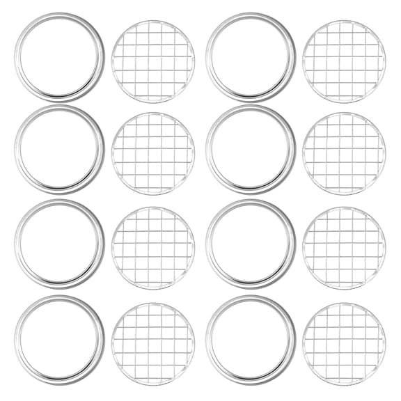 Nishuna 10 Sets Mason Jar Flower Insert Lid Flower Grid Frog For Arrangement Flower Organizer Lid
