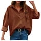thumbnail image 2 of Pntutb Camisa De Solapa De Manga Larga Con Botones De Color Sólido Para Mujer Liquidación Pntutb Pntutb-67, 2 of 8