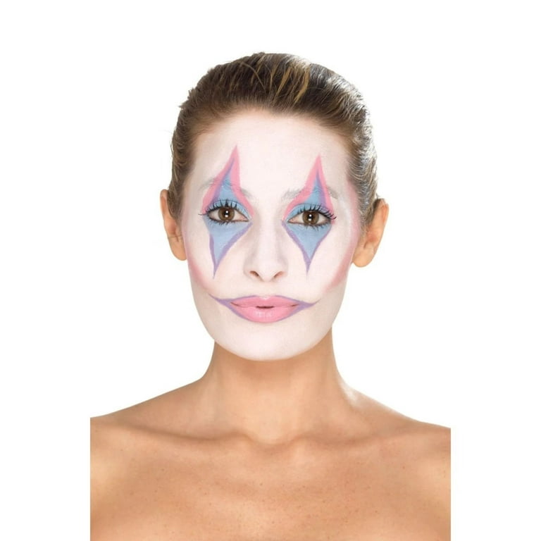 Smiffys Makeup FX Pretty Clown Kit Aqua With Adult Multi Smiffys Makeup FX Pretty Clown Kit Aqua With Adult Multi