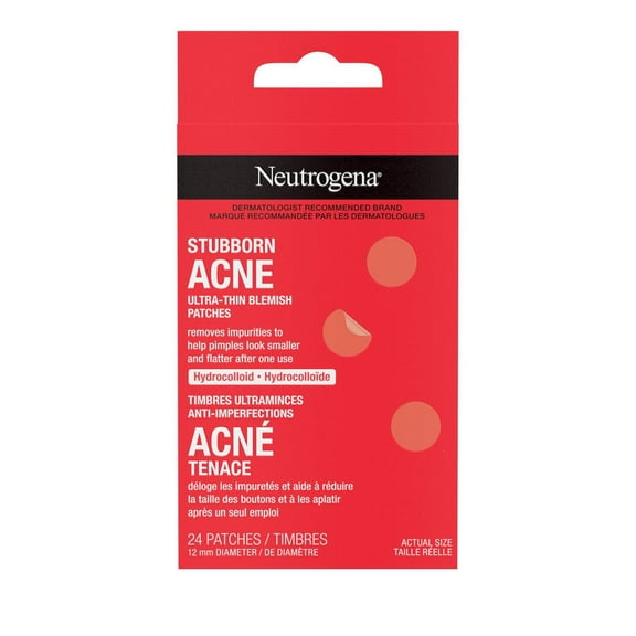 Neutrogena Stubborn Acne Blemish Patches, Hydrocolloid Spot Treatment, Pimple Care Patch, Hypoallergenic