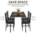 thumbnail image 4 of 5 Piece Dining Room Table Set, Modern Dining Table Sets with Black PU Leather Chairs for 4, Faux Marble Pattern Rectangle Kitchen Table Set for Bar Living Room Breakfast Nook Small Space, 4 of 10