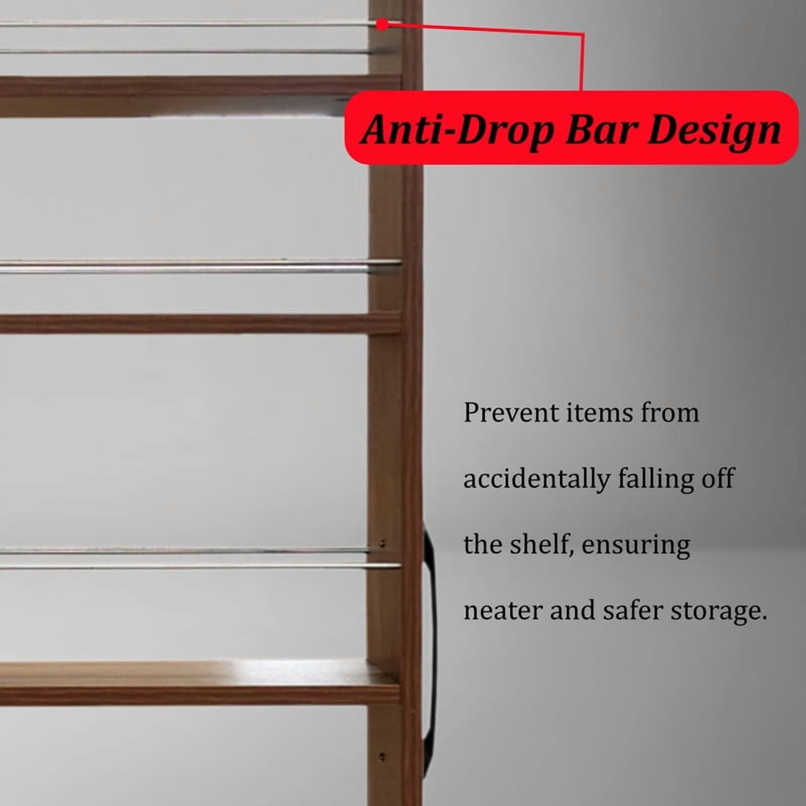 71''H 7-Tier Pull-Out Storage Shelf Cabinet with Wheels, Kitchen Rolling Storage Rack Cart for Narrow Spaces