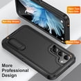 thumbnail image 2 of Allytech Rugged Case Compatible with Samsung Galaxy S23 with Hidden Kickstand, [Military Grade Drop Protection] Soft TPU Hard PC Bumper Non-Slip Shockproof Full Protective Case, Black, 2 of 8