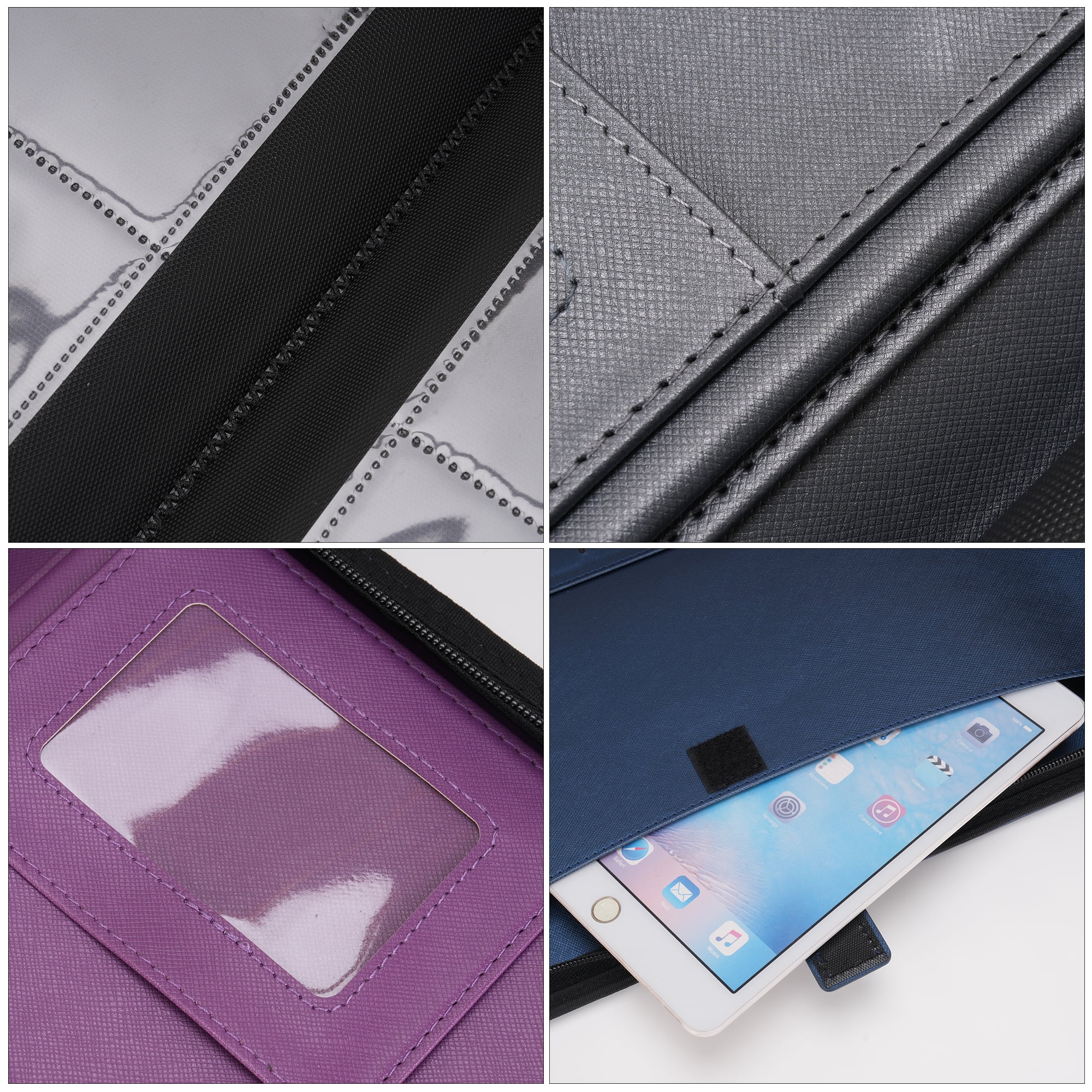 Wonderpool 9-Pocket Toploader Trading Card Binder- Hold 324 Toploaders with Extra Large Interior Pockets Waterproof pu Leather Notebook, Side-Loading for MTG TCG Yugioh Sports Games Cards (Purple)