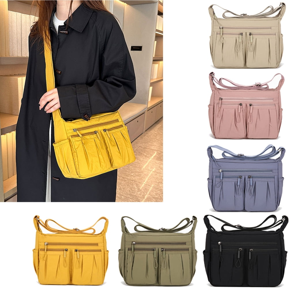 FENOHREFE Crossbody Bag for Women Nylon Waterproofs Shoulder Purse Messenger Bag Lightweight Pocketbooks Waterproofs Messenger Bag