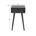 thumbnail image 4 of DecMode 16" x 28" Black Wood Single Drawer Accent Table, 1-Piece, 4 of 11