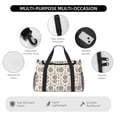 thumbnail image 4 of Fotbe Anchors with Rope Bolsa de Viaje con Estampado, Bolsa de Fin de Semana para Mujer con Compartimento para Zapatos, Bolsa de Gimnasio con Bolsillo Húmedo, 4 of 7