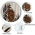thumbnail image 5 of Mid Century Boho Shower Curtain 36x72 Inch Abstract Geometric Brown Plant Leaves Sun Modern Minimalist Shower Curtain for Bathroom Decoration with Hooks Waterproof Polyester Fabric, 5 of 6