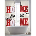 thumbnail image 5 of White Red Baseball Sheer Curtains 84 Inch Length 2 Panels Set - Light Filtering Window Treatments, Modern Art Funny Words Rod Pocket Semi Curtains for Living Room/Bedroom/Kitchen Décor, 104"W x 84"L, 5 of 7